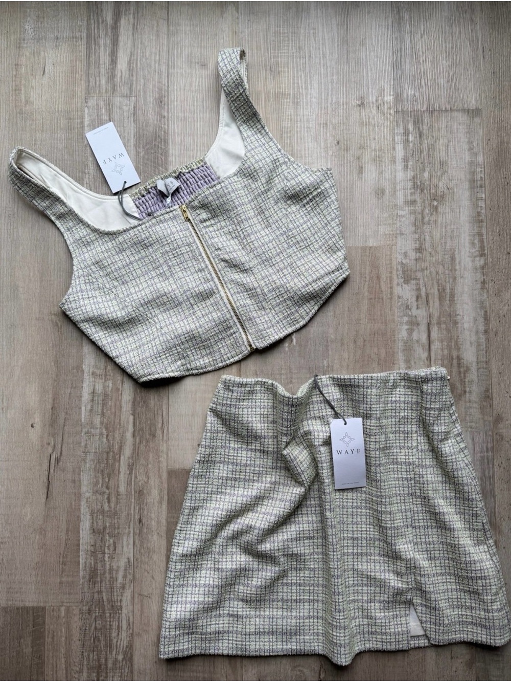 W A Y F Tweed Two-Piece Set — NEW